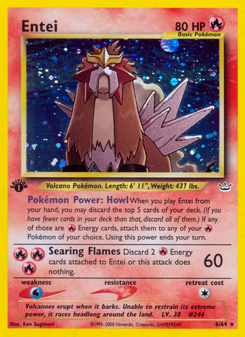 Entei (6/64) [Neo Revelation 1st Edition] 