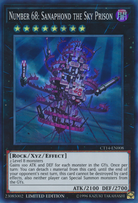 Number 68: Sanaphond the Sky Prison [CT14-EN008] Super Rare 