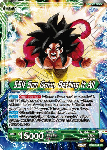 Son Goku // SS4 Son Goku, Betting It All (BT20-054) [Power Absorbed] 