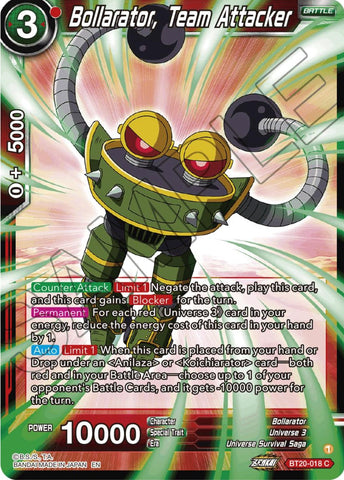 Bollarator, Team Attacker (BT20-018) [Power Absorbed] 