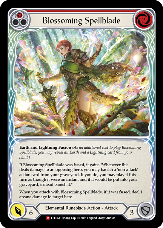 Blossoming Spellblade [ELE064] (Tales of Aria) 1st Edition Rainbow Foil 
