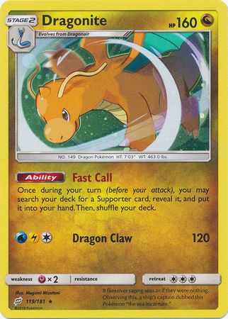 Dragonite (119/181) (Cosmos Holo) [Sun &amp; Moon: Team Up] 