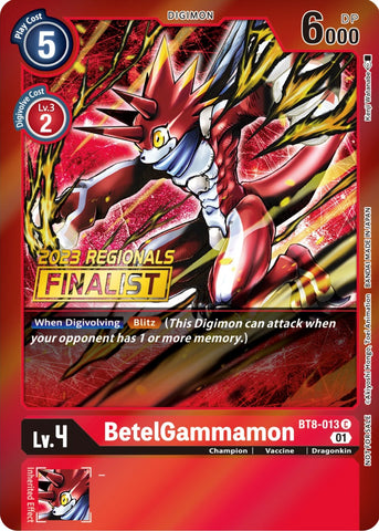 BetelGammamon [BT8-013] (2023 Regionals Finalist) [New Awakening Promos] 