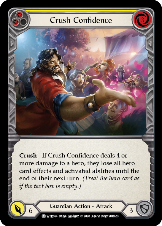 Crush Confidence (Yellow) [U-WTR064] (Welcome to Rathe Unlimited) Unlimited Rainbow Foil 