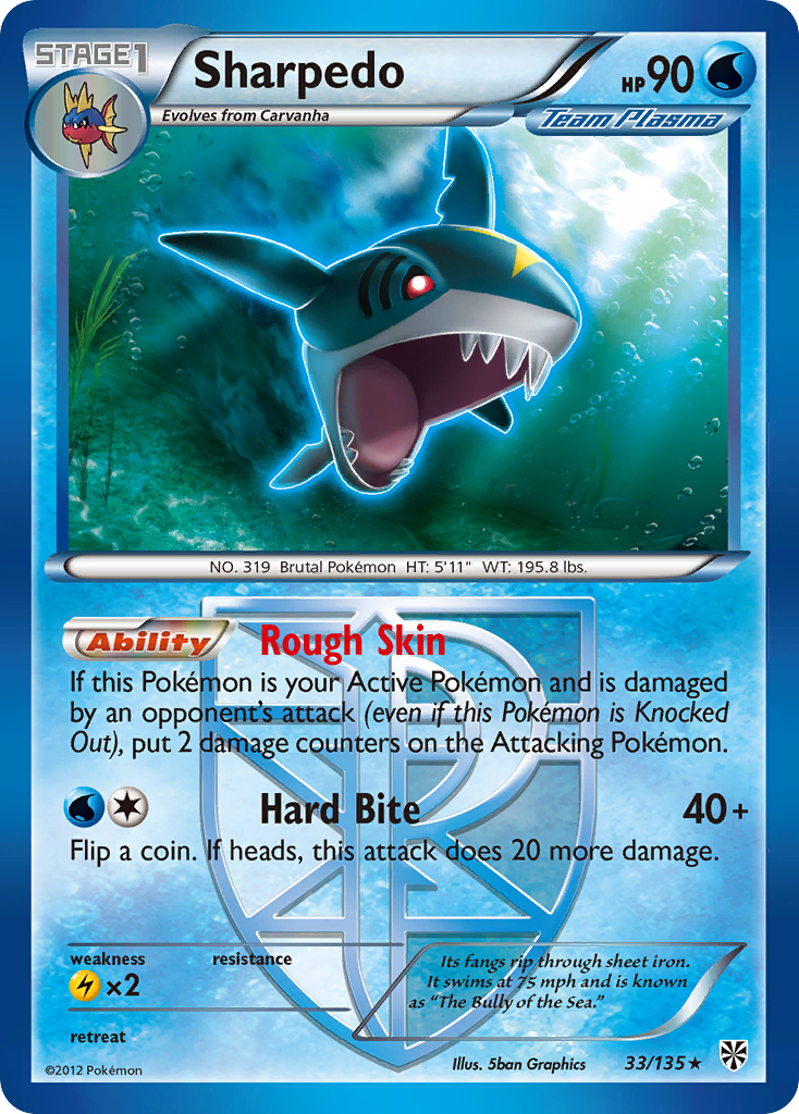 Sharpedo (33/135) [Black &amp; White: Plasma Storm] 