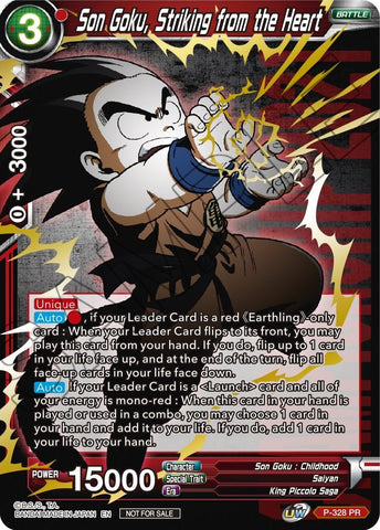 Son Goku, Striking from the Heart (Gold Stamped) (P-328) [Tournament Promotion Cards] 
