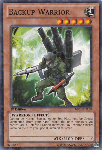 Backup Warrior [BP01-EN159] Starfoil Rare 