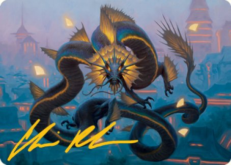 Ao, the Dawn Sky 1 Art Card (Gold-Stamped Signature) [Kamigawa: Neon Dynasty Art Series] 