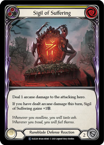 Sigil of Suffering (Yellow) [U-ELE228] (Tales of Aria Unlimited) Unlimited Rainbow Foil 