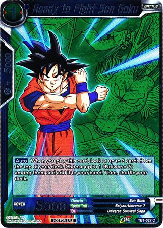 Ready to Fight Son Goku (Event Pack 2 - 2018) (TB1-027) [Promotion Cards] 