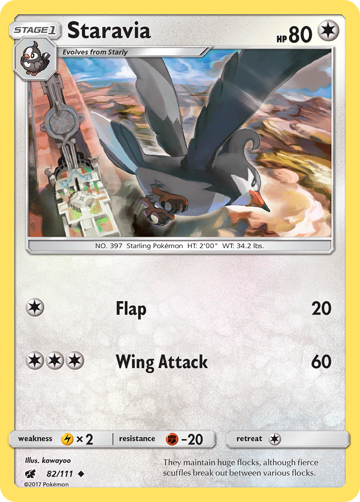 Staravia (82/111) [Sun &amp; Moon: Crimson Invasion] 