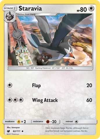Staravia (82/111) [Sun &amp; Moon: Crimson Invasion] 