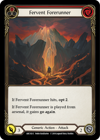 Fervent Forerunner (Red) [ARC182-C] (Arcane Rising) 1st Edition Rainbow Foil 