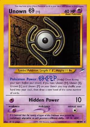 Unown [H] (28/105) [Neo Destiny Unlimited] 