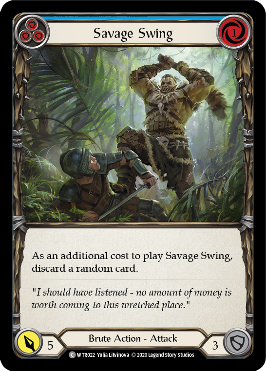 Savage Swing (Blue) [U-WTR022] (Welcome to Rathe Unlimited) Unlimited Rainbow Foil 