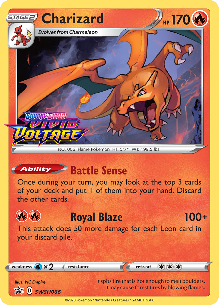 Charizard (SWSH066) (Prerelease Promo) [Sword &amp; Shield: Black Star Promos] 