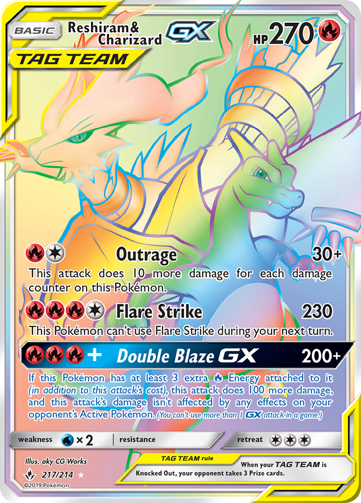 Reshiram &amp; Charizard GX (217/214) [Sun &amp; Moon: Unbroken Bonds] 
