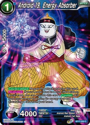 Android 19, Energy Absorber (BT17-050) [Ultimate Squad] 