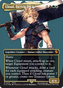Cloud, Ex-SOLDIER (Borderless) (Surge Foil) [FINAL FANTASY Commander] 