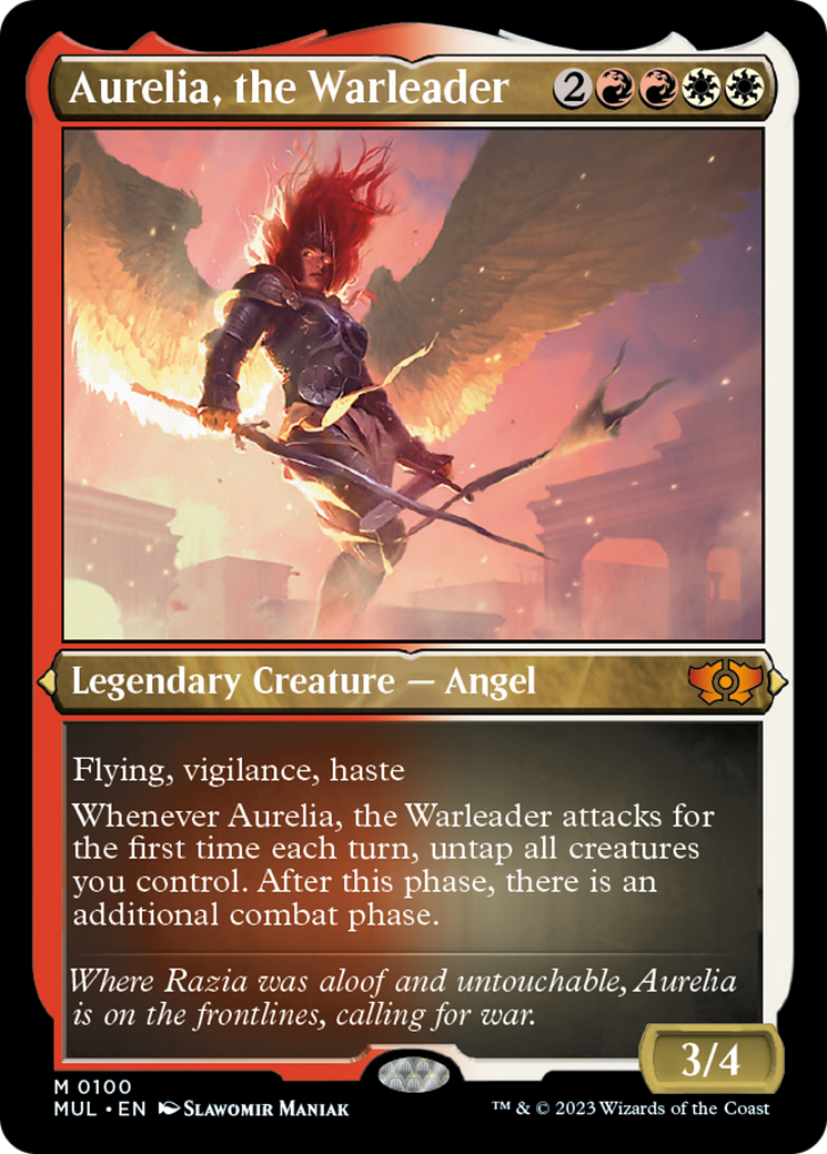 Aurelia, the Warleader (Foil Etched) [Multiverse Legends] 