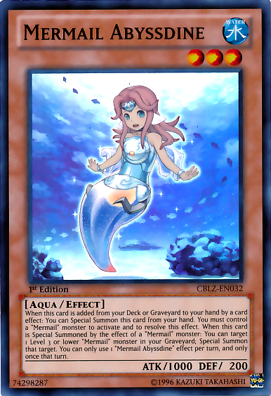 Mermail Abyssdine [CBLZ-EN032] Super Rare 