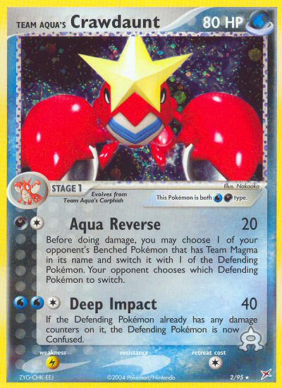 Crawdaunt de l'équipe Aqua (2/95) [EX : Équipe Magma contre Équipe Aqua] 