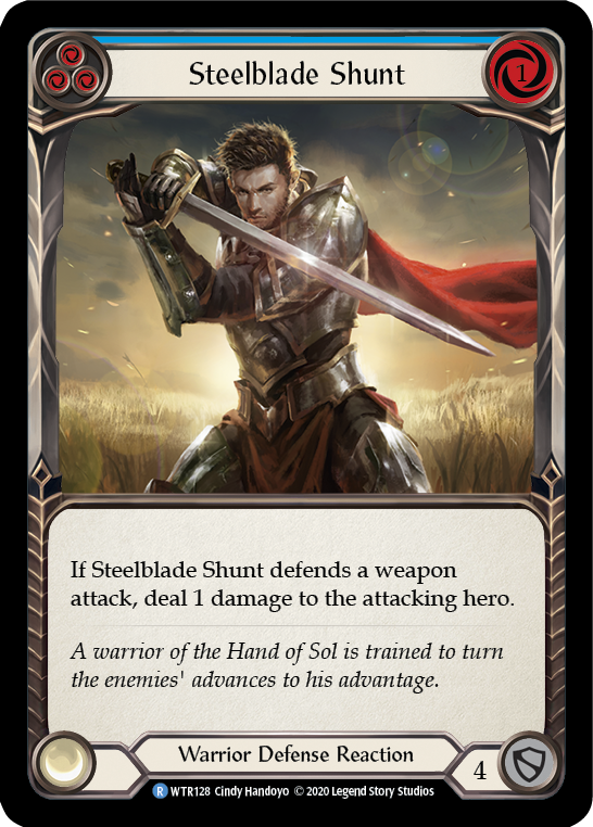 Steelblade Shunt (Blue) [U-WTR128] (Welcome to Rathe Unlimited) Unlimited Rainbow Foil 