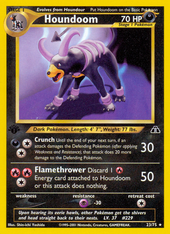 Houndoom (23/75) [Neo Discovery 1st Edition] 