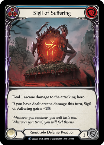 Sigil of Suffering (Blue) [U-ELE229] (Tales of Aria Unlimited) Unlimited Rainbow Foil 