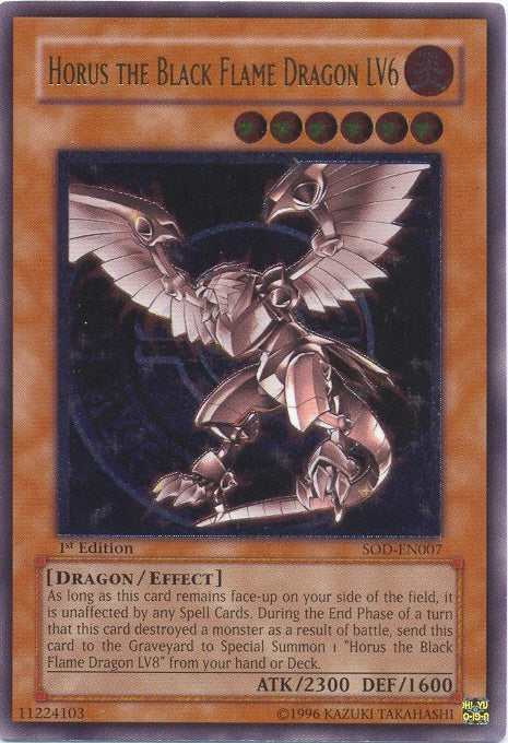 Horus the Black Flame Dragon LV6 [SOD-EN007] Ultimate Rare 