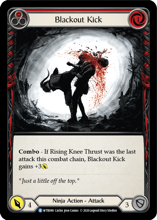 Blackout Kick (Red) [U-WTR089] (Welcome to Rathe Unlimited) Unlimited Rainbow Foil 