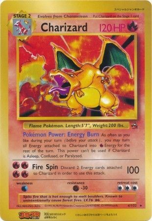 Charizard (4/102) (CoroCoro Promo) (Jumbo Card) [Base Set Unlimited] 