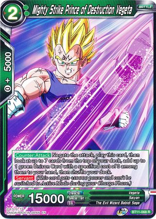 Mighty Strike Prince of Destruction Vegeta (BT11-068) [Vermilion Bloodline] 