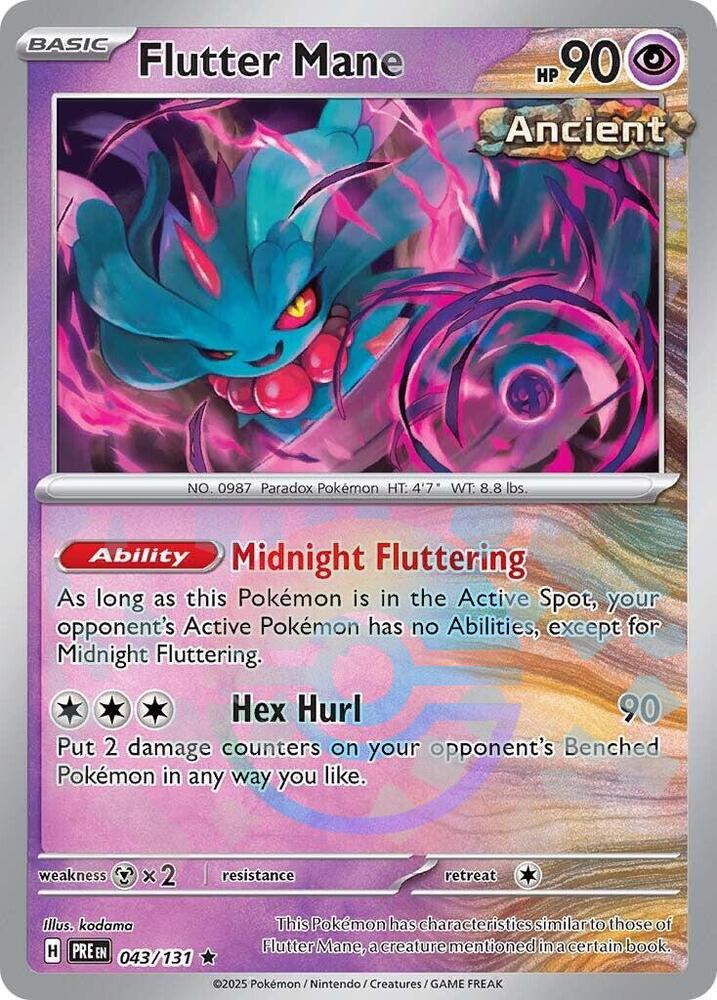 Flutter Mane (043/131) (Poke Ball Pattern) [Scarlet &amp; Violet: Prismatic Evolutions] 
