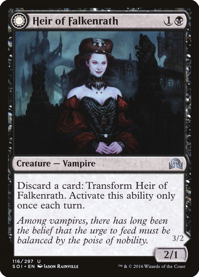 Heir of Falkenrath // Heir to the Night [Shadows over Innistrad] 