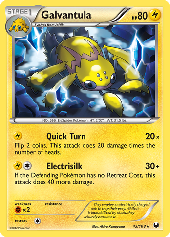 Galvantula (43/108) [Black &amp; White: Dark Explorers] 