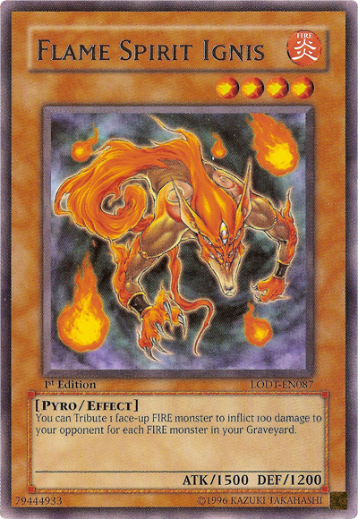Flame Spirit Ignis [LODT-EN087] Rare 