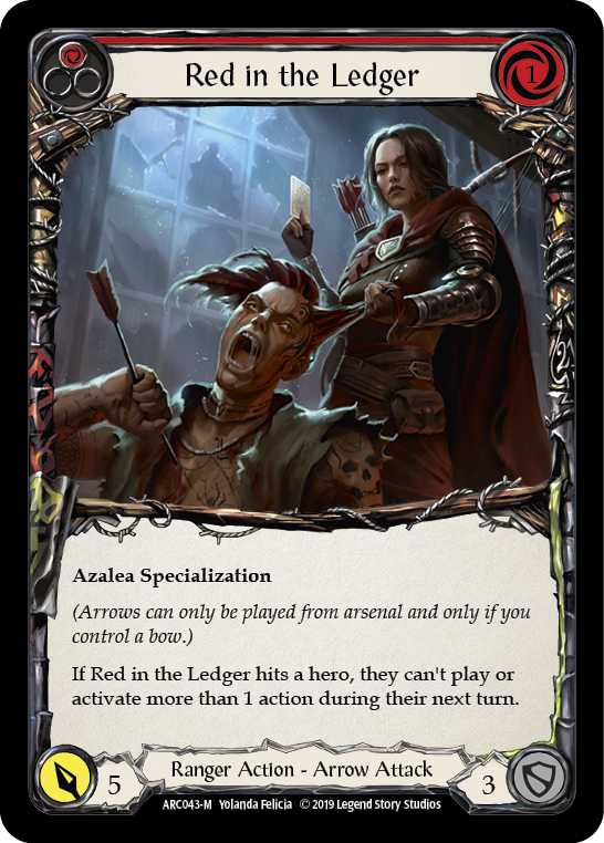 Red in the Ledger [ARC043-M] (Arcane Rising) 1st Edition Rainbow Foil 