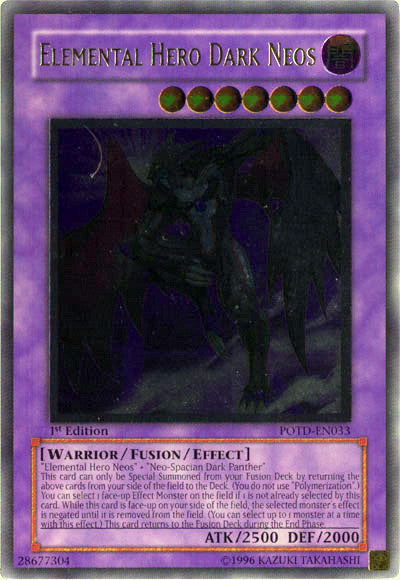 Elemental Hero Dark Neos [POTD-EN033] Ultimate Rare 