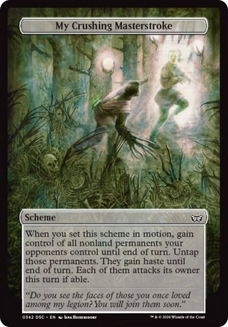 My Crushing Masterstroke (Full Art) [Duskmourn: House of Horror Commander] 