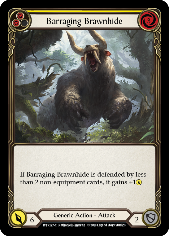 Barraging Brawnhide (Yellow) [WTR177-C] (Welcome to Rathe) Alpha Print Normal 