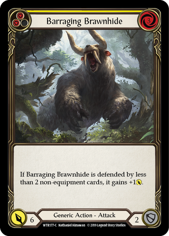 Barraging Brawnhide (Yellow) [WTR177-C] (Welcome to Rathe) Alpha Print Normal 