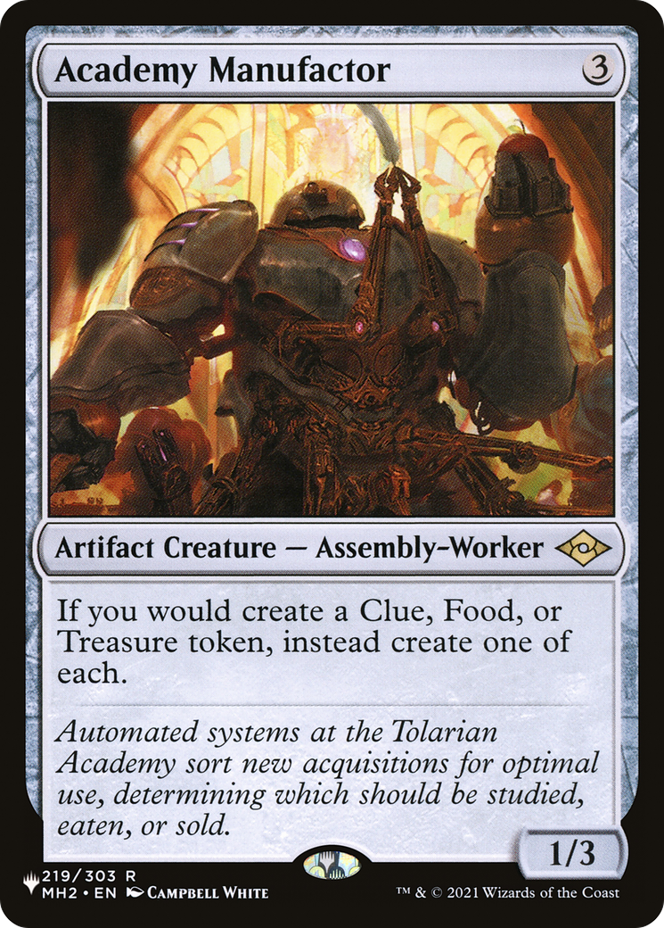 Academy Manufactor [The List] 