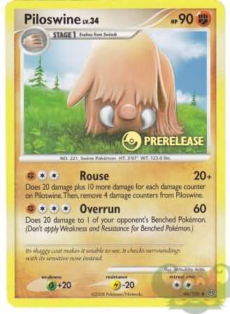 Piloswine (46/100) (Prerelease Promo) [Nintendo: Black Star Promos] 