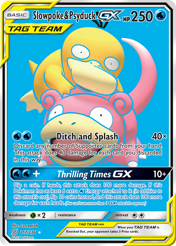 Slowpoke &amp; Psyduck GX (217/236) [Sun &amp; Moon: Unified Minds] 