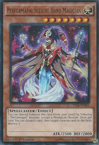 Performapal Sleight Hand Magician [YS16-EN001] Ultra Rare 