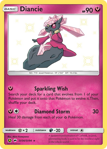 Diancie (SV36/SV94) [Sun &amp; Moon: Hidden Fates - Shiny Vault] 