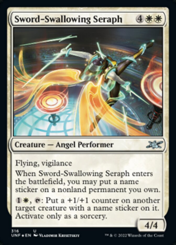 Sword-Swallowing Seraph (Galaxy Foil) [Unfinity] 