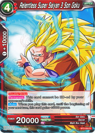 Relentless Super Saiyan 3 Son Goku (Demo Deck) (BT2-004) [Union Force] 