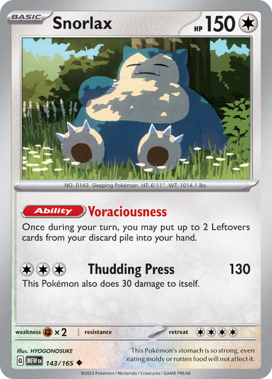 Snorlax (143/165) [Scarlet & Violet: 151]